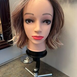 Synthetic wig ombré blonde/brown/auburn